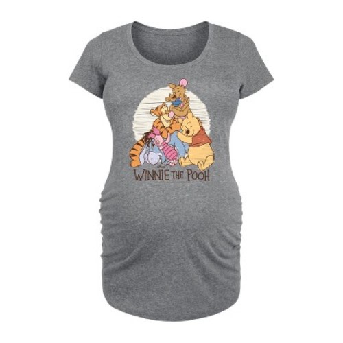 Women's Winnie the Pooh Scribble Pooh and Friend Group - Heather Grey - Small