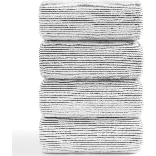 4 Piece Bath Towel Set 35"x70"Oversized Bath Towel for Bathroom Ultra Soft Fluffy Extra Large Bath Sheet Luxury Premium Bathroom Towel Highly Absorbent Quick Dry Shower Towel for Hotel Spa,Brown White