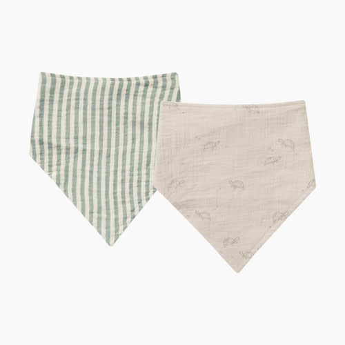 Rylee + Cru Scarf Bib - Dove Summer Stripe, One Size