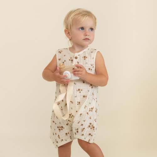 Organic Sleeveless Bubble Romper - Bohemia