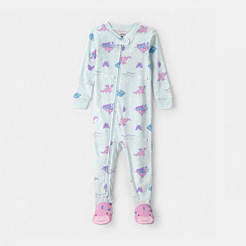 Carter's Baby Girls Footed Round Neck Long Sleeve One Piece Pajama - JCPenney