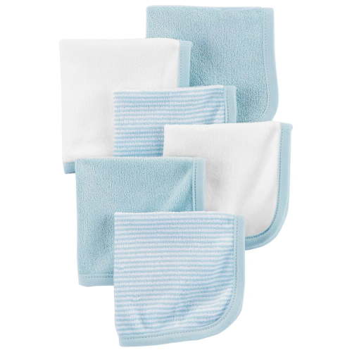 Carter's Baby Boys' 6-Pack Wash Cloths, Blue