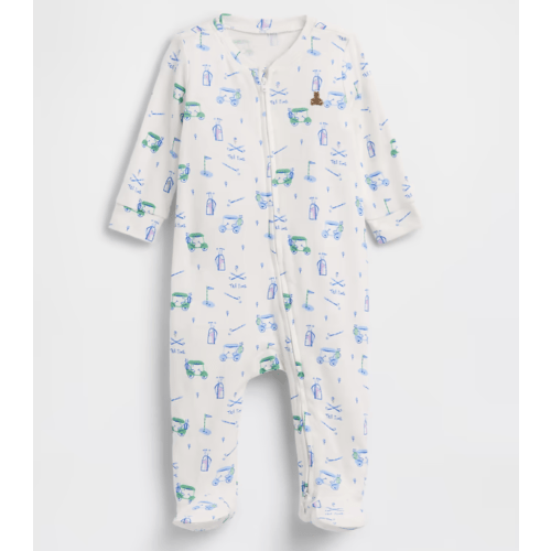 Baby Print Two-Way Zip One-Piece
