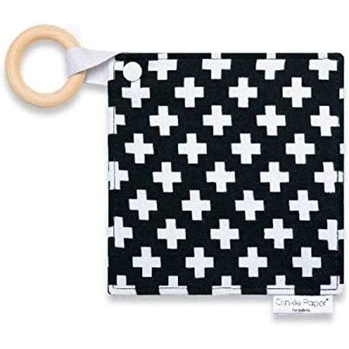 Crinkle Paper for Babies | Eco-Friendly Cotton Sensory & Soother Teether Toy | BPA Free, Organic Beeswax Sealed Wood9
