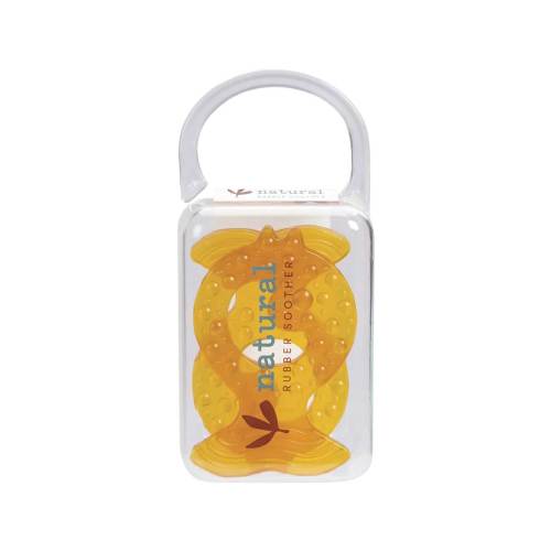 Natural Rubber Soothers Teether Twin Pack Fish 2pk