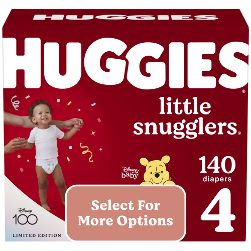 Huggies Little Snugglers Baby Diapers, Size 4, 140 Ct (Select for More Options)