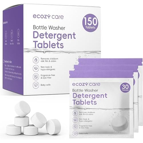 ecozy care 150 Count Bottle Washer Detergent Tablets, Baby Bottle Washer