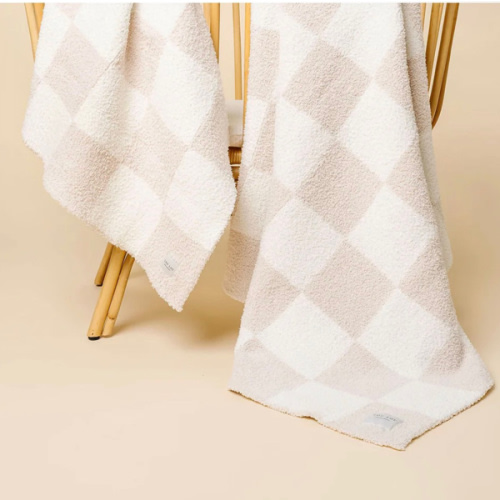 Chenille Blanket - Dune Check - Small & Large
