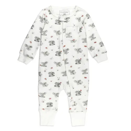Baby Elephant | Organic Zipper Romper – L'ovedbaby