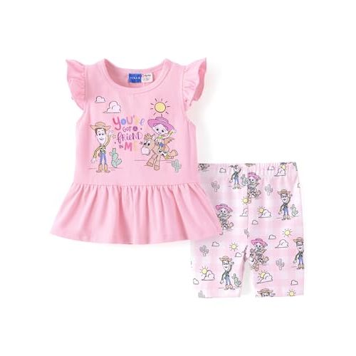 Disney Toddler Girls Clothes Long Sleeve Shirt Leggings 2pcs Outfits Set | Officially Licensed丨Toddler Disney Outfit丨2-Piece Set丨Soft Feel丨Comfy Fit丨Bright Colors丨Lightweight丨Gift-Ready