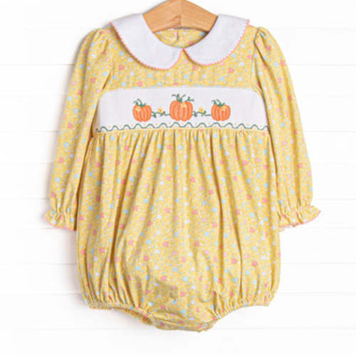 Sunny Day Patch Smocked Bubble, Yellow – Stitchy Fish