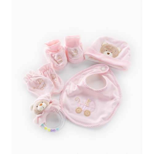 5pc Baby Essentials Gift Set | Pink