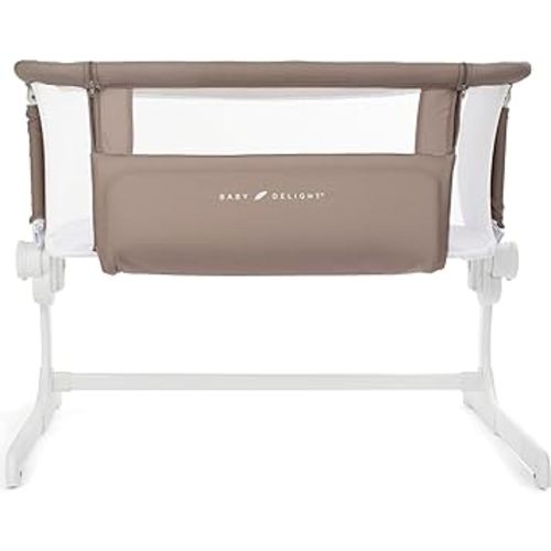 Baby Delight Beside Me Dreamer Bassinet | Bedside Sleeper & Baby Bassinet | 6-Position Height Adjustment | 100% GOTS Certified Organic Cotton Fabric | Organic Mocha
