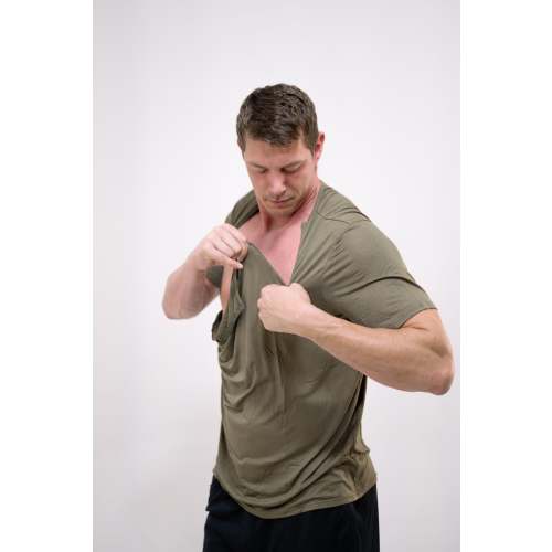 The Cameron Unisex Nursing and Skin to Skin Shirt in Sage – Lila