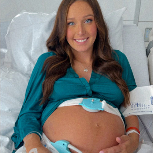 Lila Labor & Postpartum Gown in Deep Teal