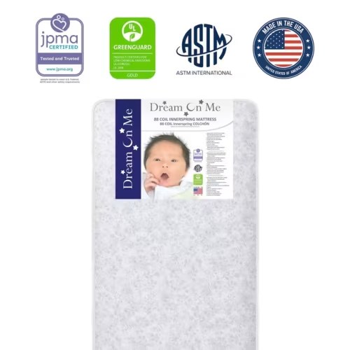 Dream On Me Twilight 5” 80 Coil Spring Crib Mattress