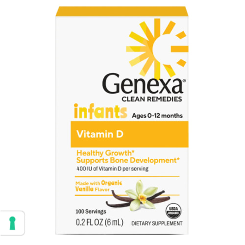 Vitamin D for Infants Organic Drops - Safe, Organic, Supplement - Genexa