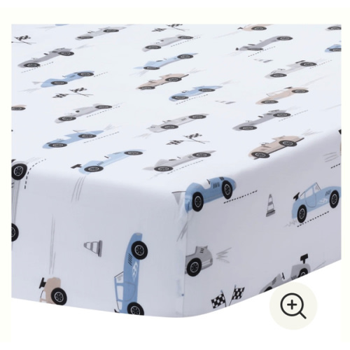 Little Racer Cotton Fitted Crib Sheet