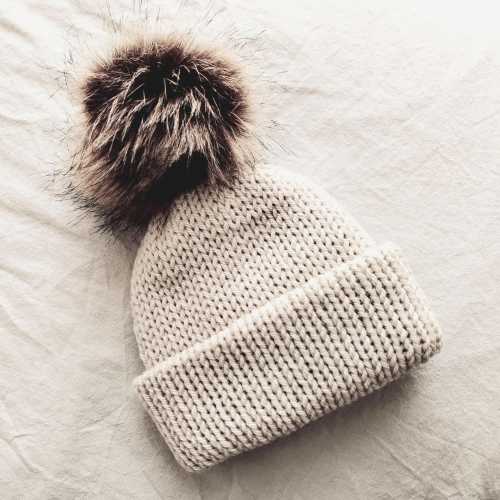 Baby Beanie Soft Merino Wool Beige Knitted Newborn Hat Gender Neutral Gift Come Home Outfit Photo Prop