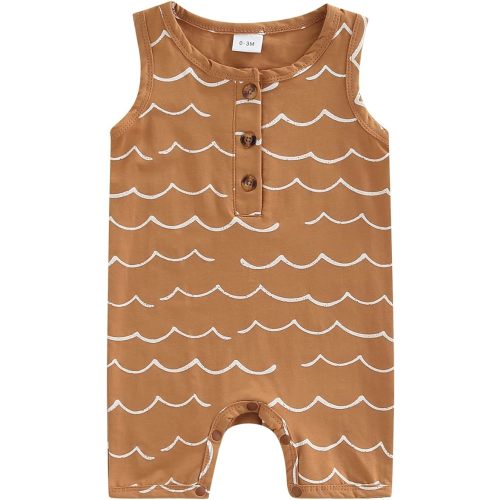 CIYCUIT Newborn Baby Boy Girl Romper Clothes Infant Solid Ribbed Onesie Bodysuit Jumpsuit Outfits