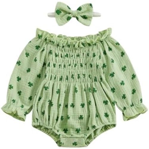 Newborn Baby Girl Outfit Cute Romper Long Sleeve Ruched Bodysuit Comfy Outfits Baby Girl Clothes