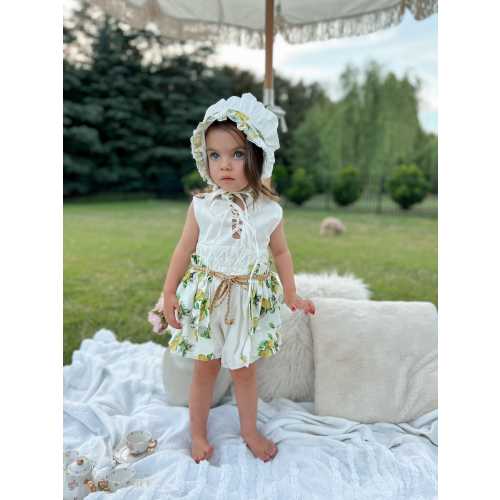 Amalfi Lemon Print Linen Romper