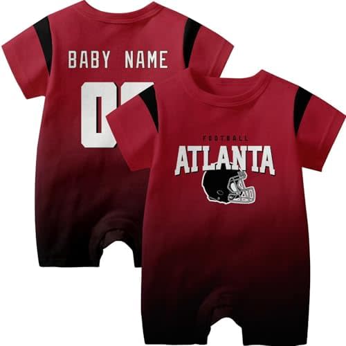 KREDE Baby Clothes Unisex Baby Rompers Bodysuit Custom Name Number for Boys