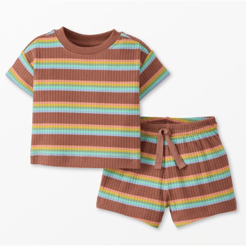 Baby Ribbed T-Shirt & Shorts Set | Hanna Andersson