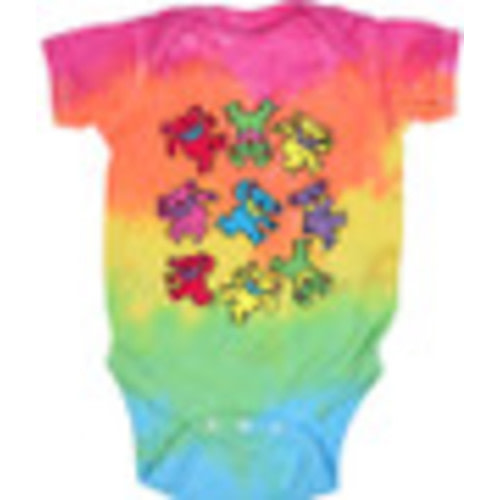 Grateful Dead Spiral Bears Tie-Dye Onesie Liquid Blue