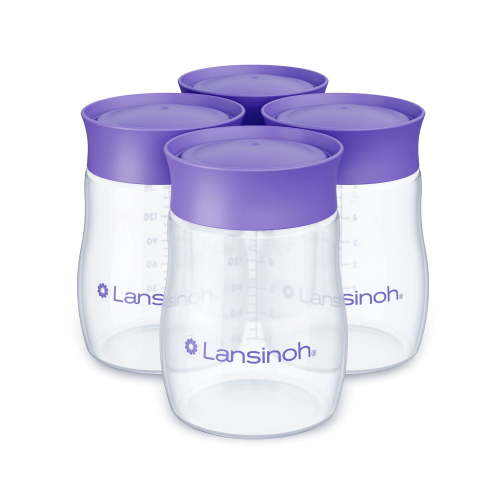 Lansinoh Breastmilk Storage Breast Pump Bottles, 4 Count HSA/FSA Eligible