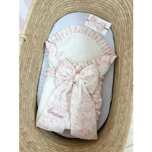 Enchanted Heirloom Blanket- Cream Toile