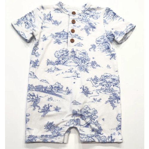 Maison Nola Storyland Toile Bamboo Romper | Blue – zukababy