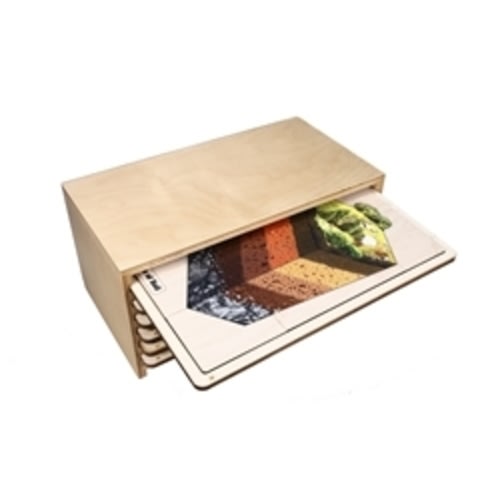 Montessori Materials: Rectangular Cabinet for Six Science or Geography Puzzles