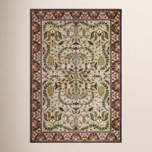 Rifle Paper Co. x Loloi Canopy Aubergine Area Rug & Reviews | Wayfair