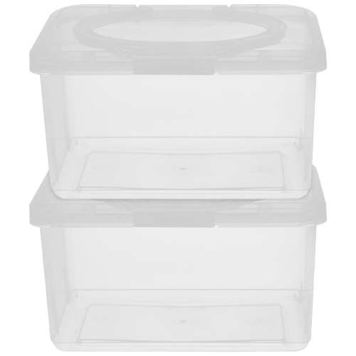 Wipes Holders 2pcs Baby Wipes Dispenser Box, Dustproof Wipe Holder with Lid, Keeps Diaper Wipes Fresh, Easy Open & Close