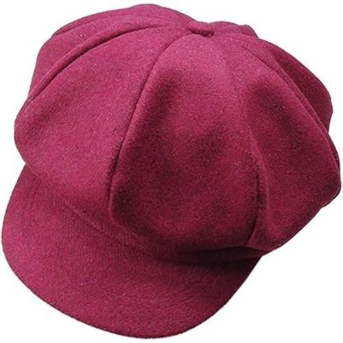 Baby Toddlers Newsboy Cap Berets Beanie Hat Cap Peaked Hat Cap for Boys Girls Deep Red