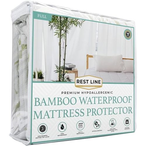 RestLine Premium Bamboo Waterproof Mattress Protector - Crib