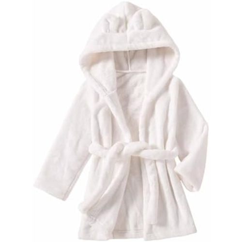 Toddler Unisex Baby R𝐨be Hooded Fleece Bathr𝐨be and Towel for Kids Boys Girls Plush Flannel Bathr𝐨be Warm Winter