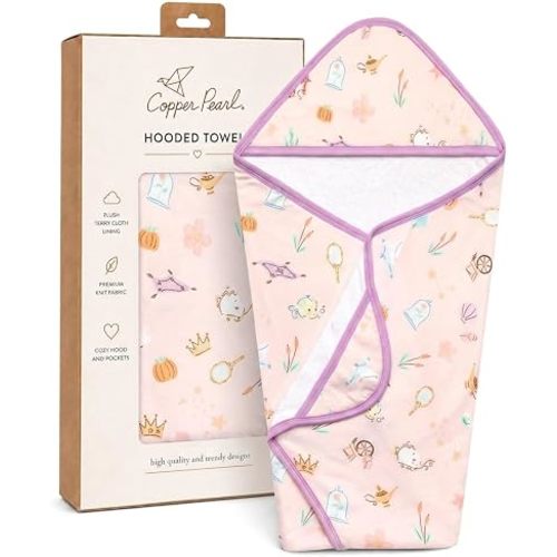 Copper Pearl Premium Knit Hooded Bath Towel Enchanted Friends