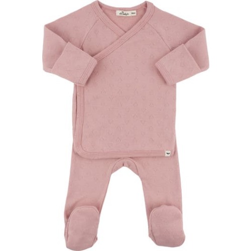 Hearts Pointelle Kimono Set, 3M