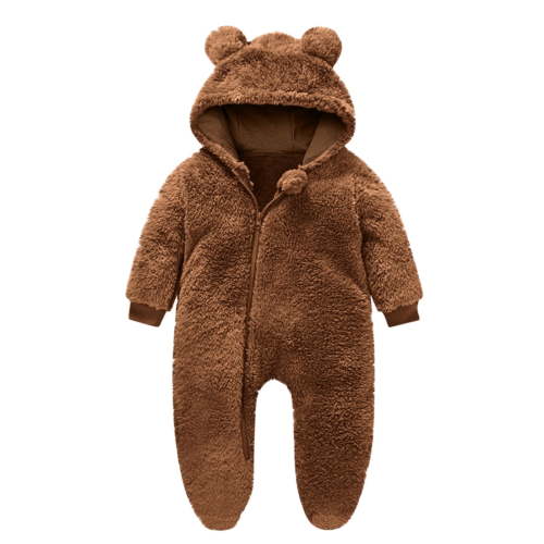 Uaswgudfs Newborn Baby Girl Boy Outfits Cartoon Bear Snowsuit Winter Warm Clothes Coat Infant Footies Jumpsuits