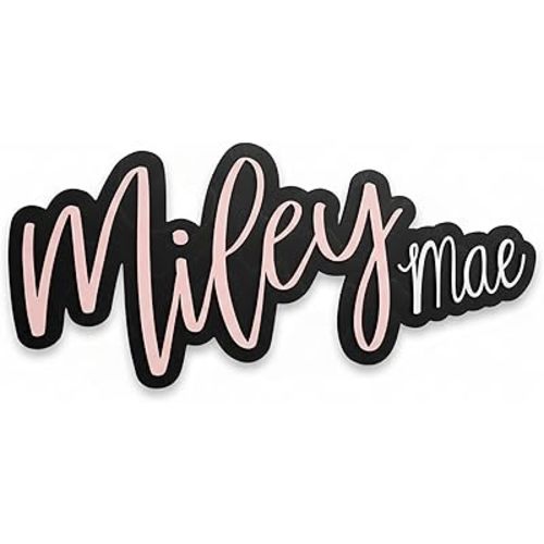 Name Sign for Nursery, Woodland Nursery Decor, Custom Plaque, Nursery Decor, Baby Name Signs for Nursery, (Miley Mae)