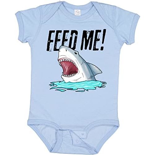 inktastic Feed Me with Shark Head Baby Bodysuit