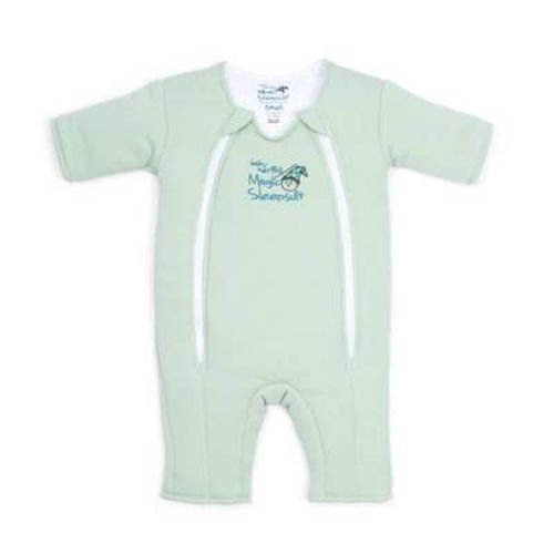 HALO Baby Merlin 100% Cotton Magic Sleepsuit Three Quarter Sleeve Wearable Blanket - Sage Green - S