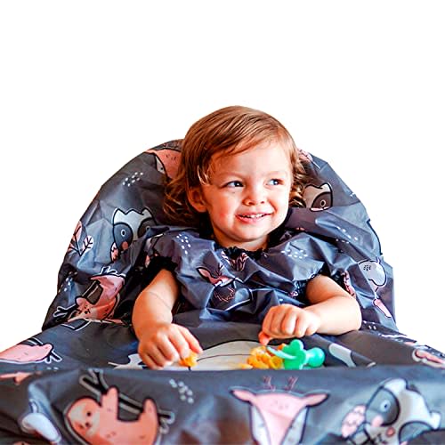 grabease Allover Waterproof Bib for Self-Feeding Infants and Toddlers, Machine Washable, Ages 6-24 Months