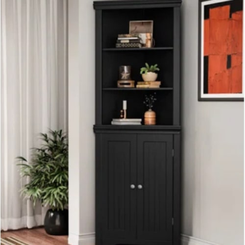 Lark Manor Anest Corner Storage Bookcase | Wayfair