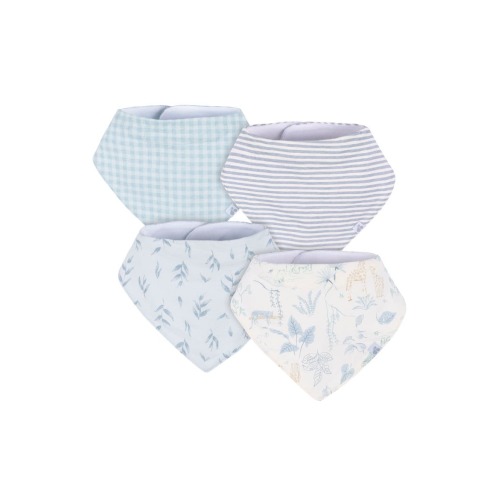 Bandana Bibs 4-Pack Blues