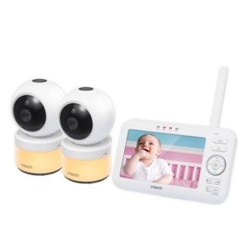 VTech® VM5463-2 5-Inch Color LCD Video Baby Monitor with 2 Cameras - WHITE - 5"