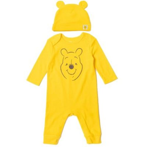Disney Winnie the Pooh 101 Dalmatians Lion King Mickey Mouse Minnie Mouse Baby Snap Coverall and Hat Newborn to Infant