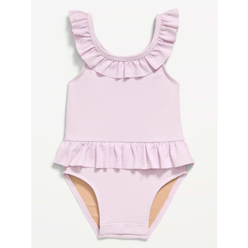 Printed Ruffle-Trim One-Piece Swimsuit for Baby
